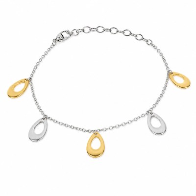 Bracciale Apple & Cherry con charms a goccia in finitura argento e dorata